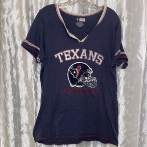 NFL Houston Texans Navy Blue T-Shirt Women’s Size XXL 🔥 C1